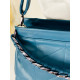Dámská elegantní modrá prošívaná kabelka s řemínkem OXI