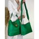 Dámská zelená kabelka s kapsičkou
