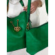 Dámská zelená kabelka s kapsičkou