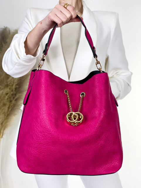 Dámská růžová kabelka s kapsičkou
