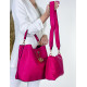Dámská růžová kabelka s kapsičkou