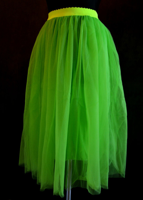 Tylová sukně - zelená