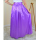 Dlouhá fialová saténová sukně
