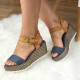 Dámské šedo-modré sandálky Lely