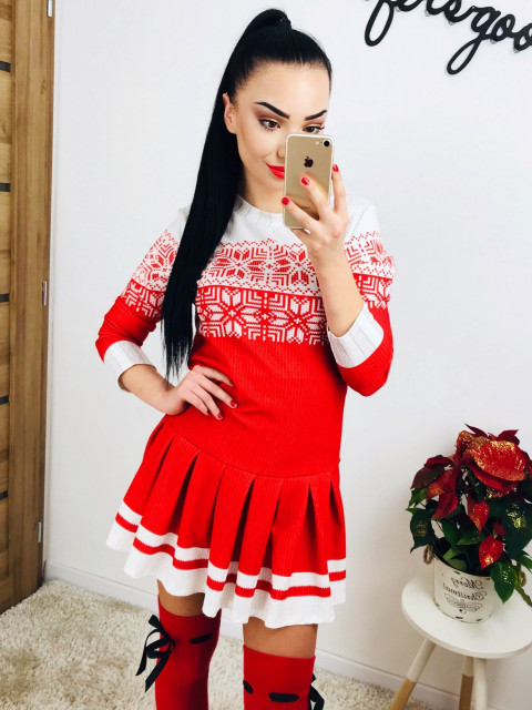 Vánoční červené šaty