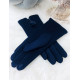 Dámské modré rukavice s brmbolčekom