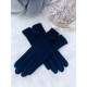 Dámské modré rukavice s brmbolčekom