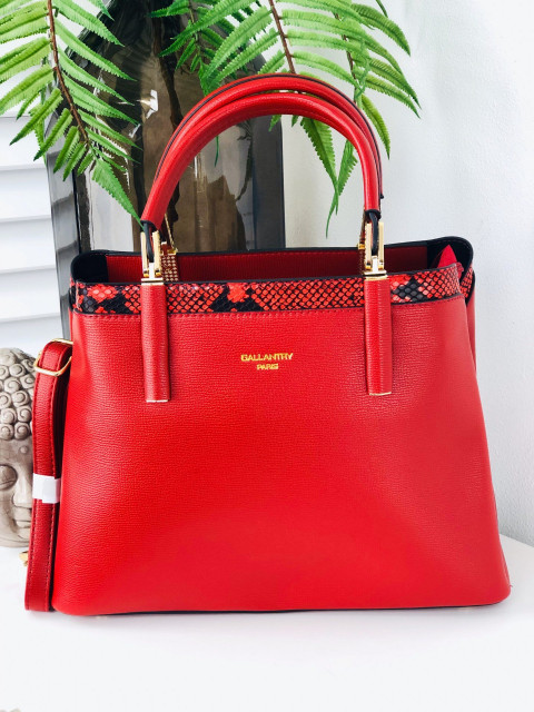 Dámská elegantní červená kabelka