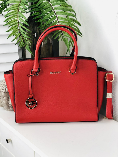 Dámská elegantní červená kabelka Mafly