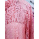Plisované růžové společenské šaty