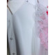 Košilové bílé šaty s páskem