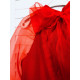 Dámské červené šaty s Balónkové rukávy