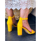 Dámské žluté sandálky na hrubém podpatku ROSE