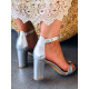 Dámské stříbrné sandálky