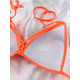 Dámské oranžové dvoudílné plavky