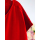 Červené oversize šaty s kapsami