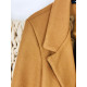 Přechodný hnědý kabát s páskem