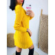 Dámské žluté svetříkové šaty