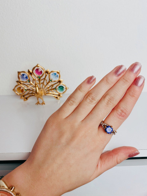 Dámský fialový prsten