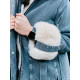 Dámská riflová bunda s kapucí šedá - KAZOVÉ