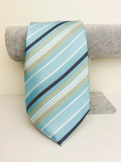 Pánská bílo-modrá kravata