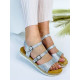 Dámské stříbrné sandálky Afrofina