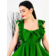 Dámské zelené šaty s mašlí
