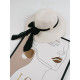 Dámský bílý slaměný klobouk s mašlí Metta