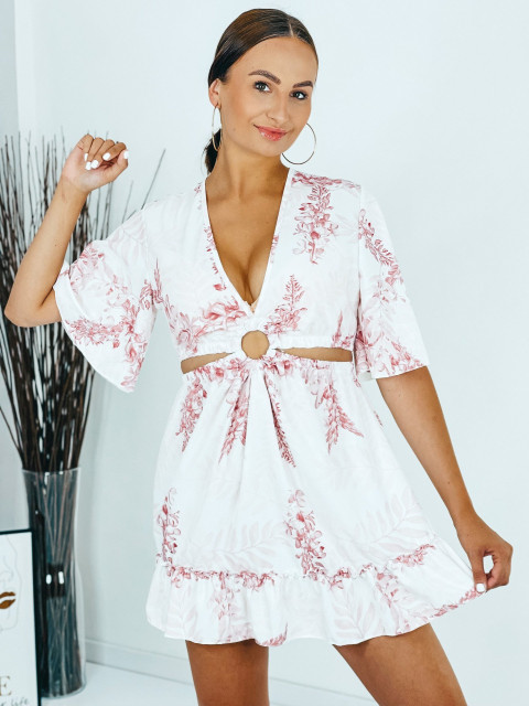 Dámské krátké růžové letní šaty