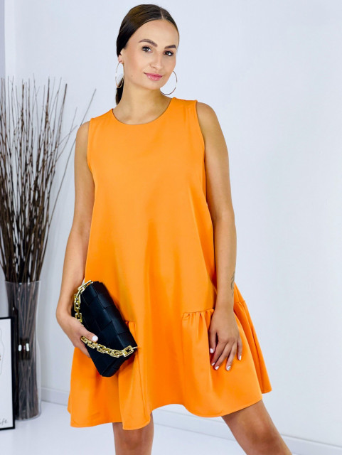 Dámské oranžové volánové šaty Auora