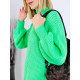 Dámské zelené svetrové rolákové šaty Astra