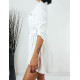 Dámské bílé košilové šaty s páskem - KAZOVÉ