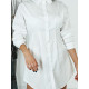 Dámské bílé elastické košilové šaty