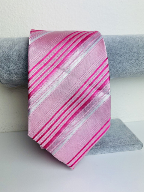 Pánská růžová kravata