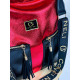 Dámská exkluzivní červeno-černá kabelka se dvěma předními kapsami CONCI NELI