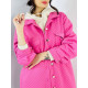 Dámská dlouhá růžová kabátová košile