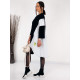 Oversize dámské trendy teplákové šaty se zipem - bílé