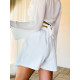 Dámská bílá kalhotová sukně s řetízkem
