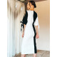 Dámské exkluzivní černo-bílé společenské šaty pro moletky