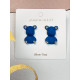 Dámské náušnice ve tvaru medvídka - modré
