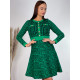 Dámské áčkové svetrové šaty s knoflíčky - zelené