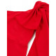 Dámské bandážové červené společenské šaty s rukávem