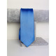 Pánská modrá saténová úzká kravata
