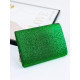 Dámská zelená třpytivá společenská kabelka s řemínkem
