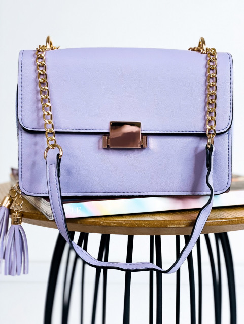 Dámská malá kabelka s řemínkem a dvěma přihrádkami - fialová