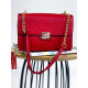 Dámská malá kabelka s řemínkem a dvěma přihrádkami - červená