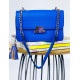 Dámská malá kabelka s třásněmi a řemínkem - tmavě modrá