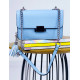 Dámská malá kabelka s třásněmi a řemínkem - modrá