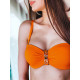 Dámské oranžové dvoudílné plavky s aplikací