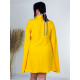 Dámské krátké společenské oversize šaty s řetězem - žluté